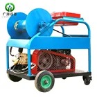 Petrol engine 24HP 180bar high pressure sewer drain pipe cleaner water jet cleaning machine