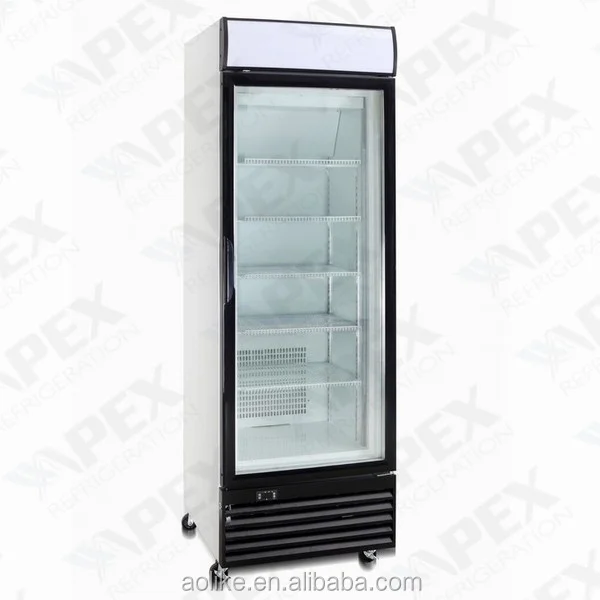 Single Glass Door High Quality Upright Freezer/Refrigerator
