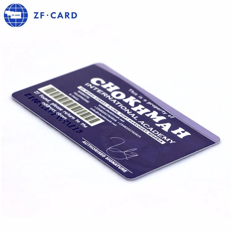 embossed plastic pvc blank cards with barcode