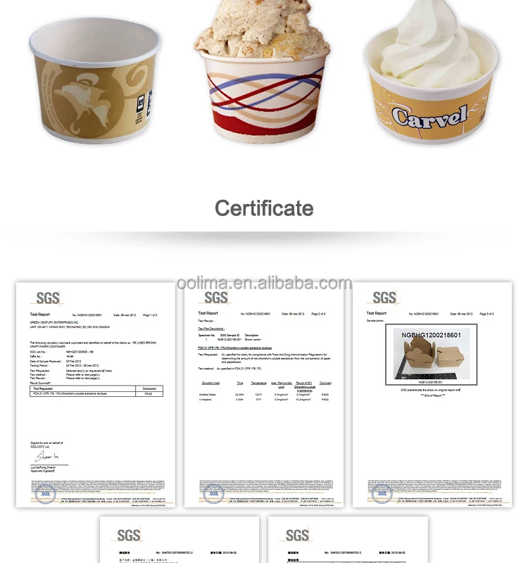 アイスクリームサンデー紙コップ、 紙のアイスクリームカップ、 プリントのアイスクリームの紙コップ仕入れ・メーカー・工場
