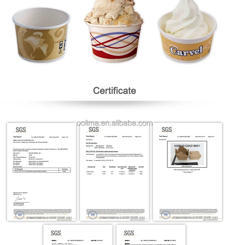 顧客は、 印刷された紙のアイスクリームカップ使い捨て仕入れ・メーカー・工場