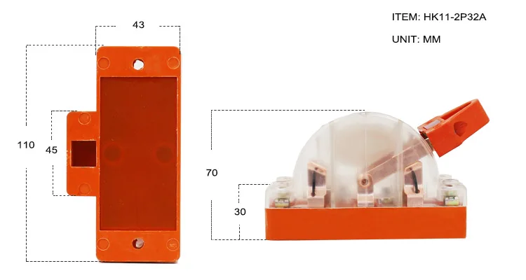 32a change over knife switch