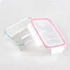 FDA LFGB Food Grade Rectangle Heat-resistant Glass Canister With Locking Lid