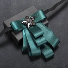 China factory wholesale new korean fancy handmade bow fabric brooch for men