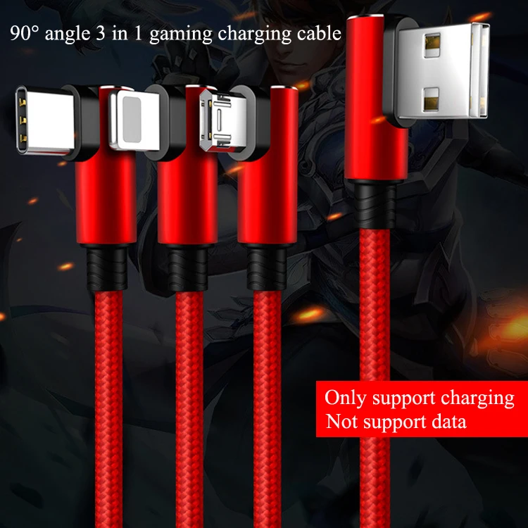 High quality charging new nylon braided 3 in 1 usb cable - ANKUX.COM