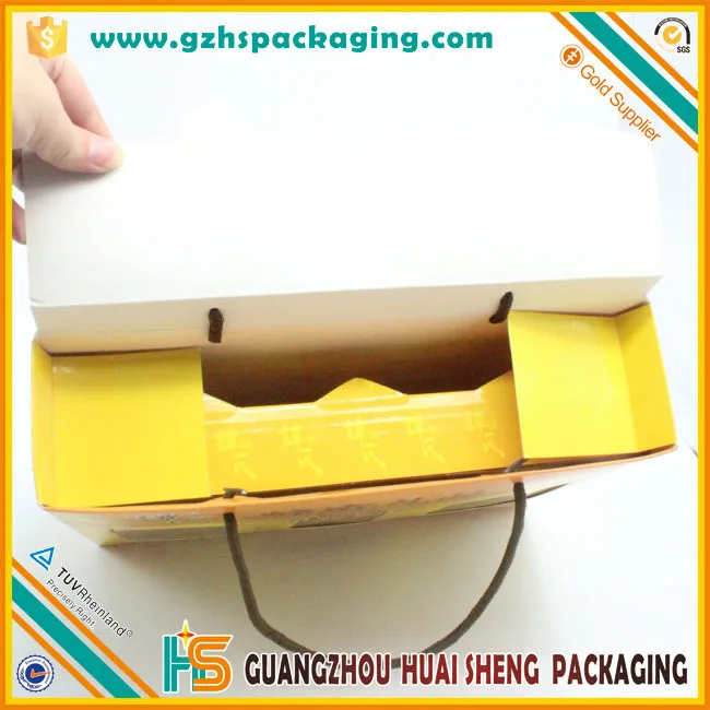 corrugated cardboard suitcase gift box with clear window and
