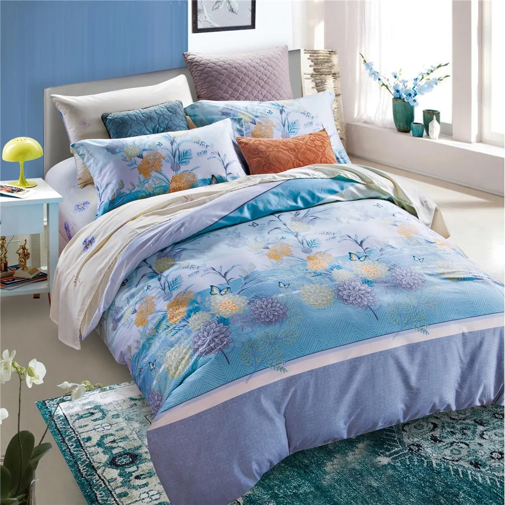 Home Textile Custom Printed Quilt Cover Set 100 Cotton Bedding