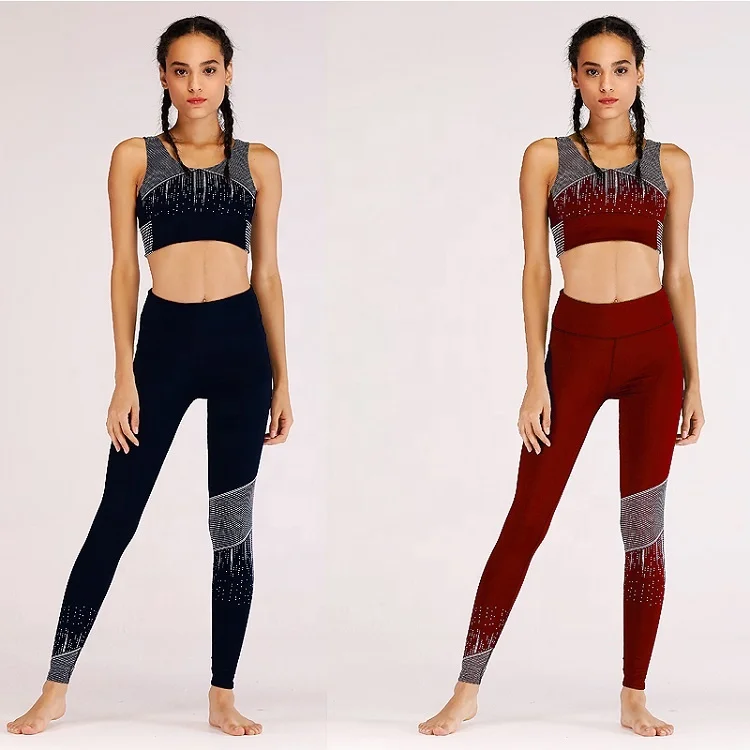 Ptsports ladies five color shining design sports tank top bra and leggings suit high quality and beauty fitness yoga sets, Green blue purple black claret
Ptsports ladies five color shining design sports tank top bra and leggings suit high quality and beauty fitness yoga sets, Green blue purple black claret