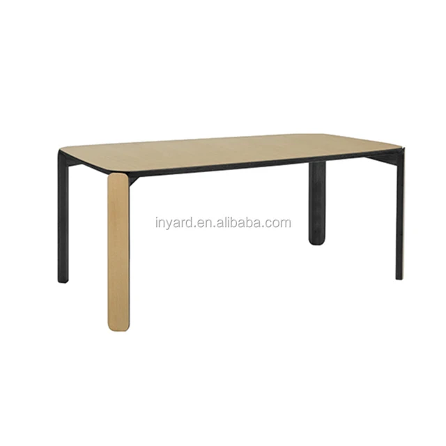 dining table with European white oak Module assemble standard water paint Fully open matte finish wood design by LaSelva