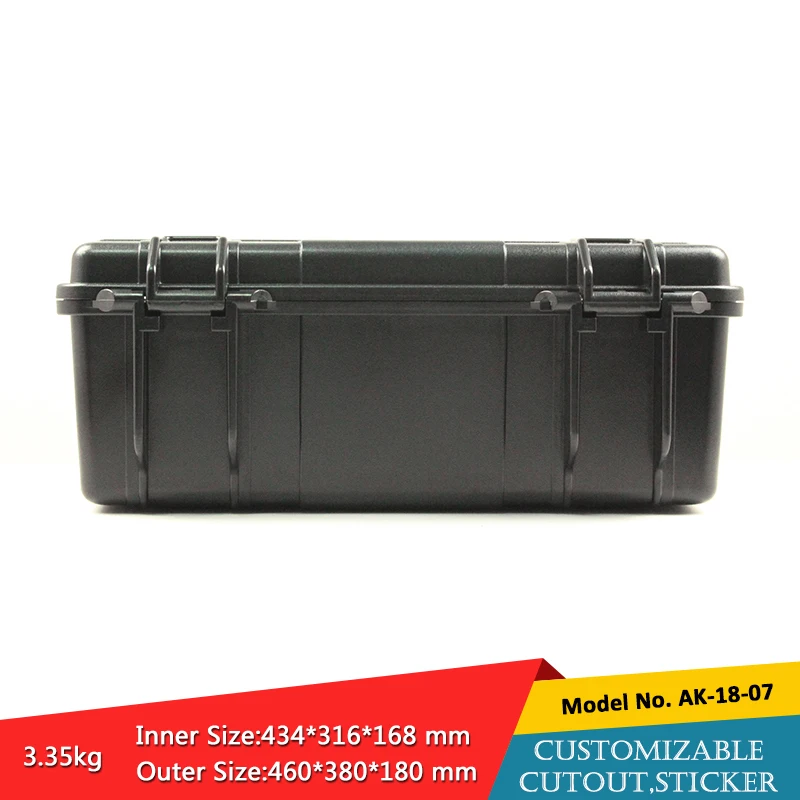 szomk waterproof ABS plastic equipment case with handle plastic intrument case with foam (5)