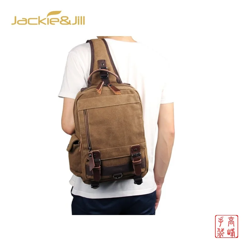 mochilas Another design Single shoulder Men Canvas Crossbody Backpacks Retro style business school travel laptop fashion boys backpack