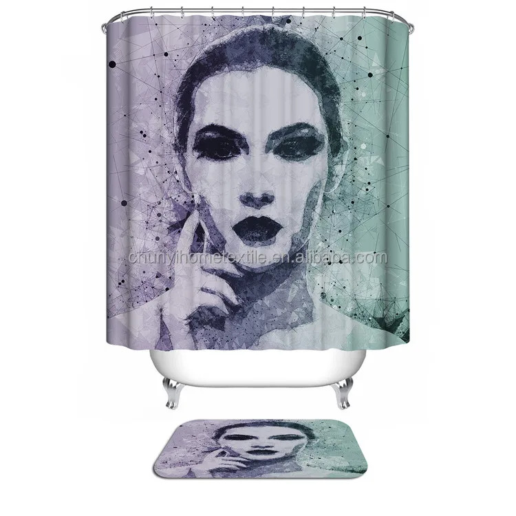 Creative digital printing shower curtain to map the custom on the thousands of flowers
Creative digital printing shower curtain to map the custom on the thousands of flowers