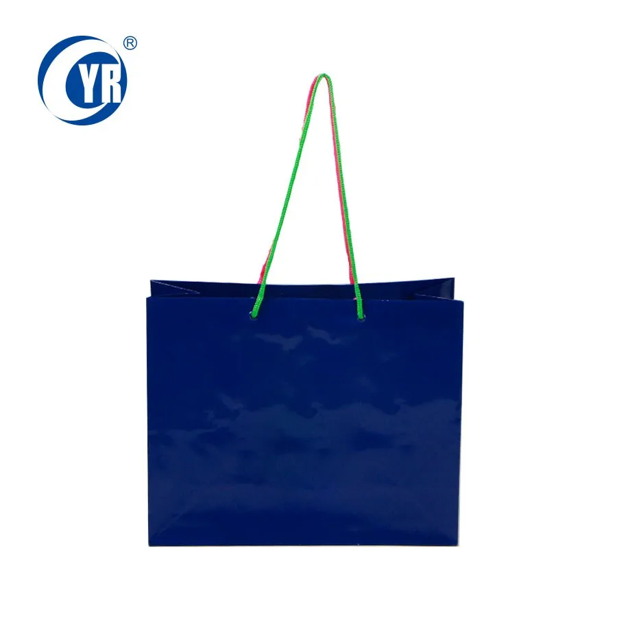 glossy paper bag fashion logo custom printed gift bags for