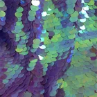 Hot Sale Transparent 18mm Sequin Embroidery large sequin Fabric