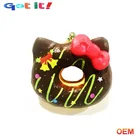 High quality PU foam kawaii squishy slow rising soft mini donut cake key chain christmas promotional gift .