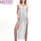 Long Sleeve Maxi Dress Body Chain Jewelry Party Dress Girls Maxi Dress BD0822B-SN
