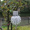 Outdoor Decorative Crystal Ball Hanging Light Solar Powered Color Changing LED Light
