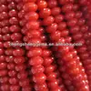 6mm natural oil dyed red coral rondelle shape beads for wholesale