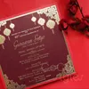 Cocostyles diy premium chinese style gold foiling floral wedding invitation card with envelope for traditional chinese wedding