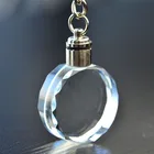 Personalized Crystal Keychains Keyring Led Crystal Key chain Key ring with Laser Logo
