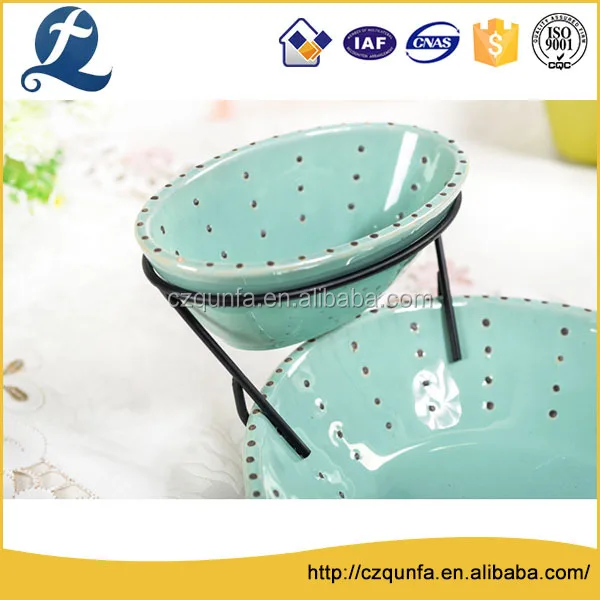 Cheap 2 piece ceramic bakeware stoneware baking pans with mini bracket