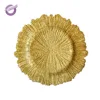 PZ29000 wholesale cheap fancy reef silver gold glass wedding charger plates