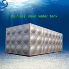 large volume food grade square welded stainless steel water storage tank