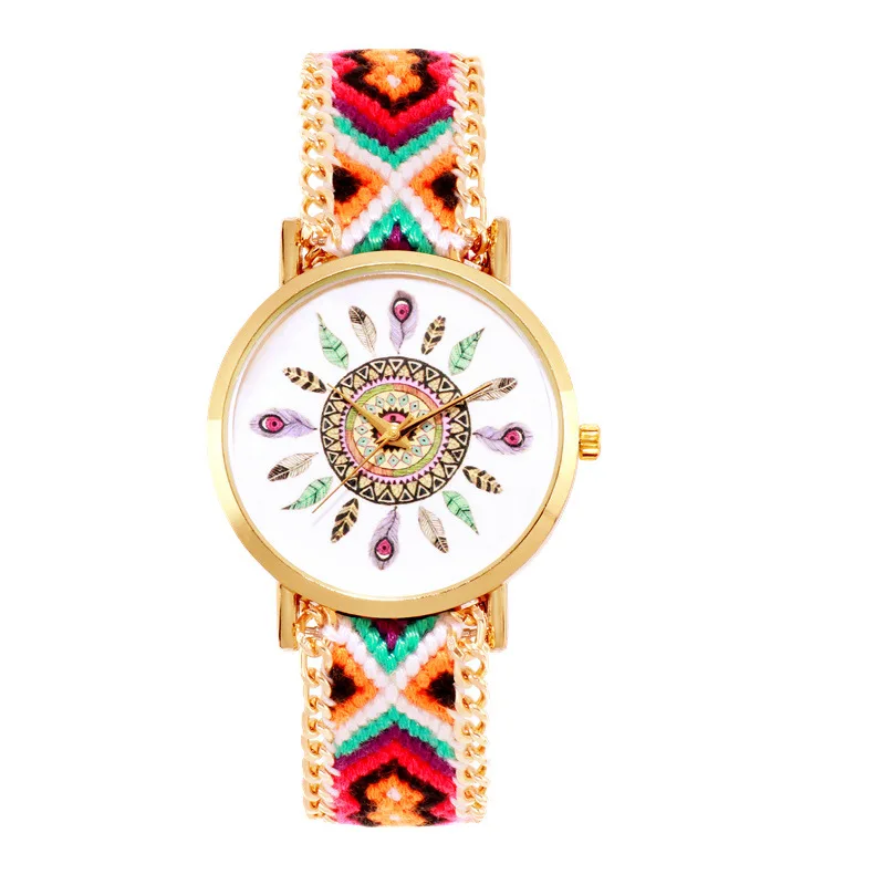 Geneva Cartoon Feather Figure Knitted Watches Ladies Handmade Braided Wristwatches
Geneva Cartoon Feather Figure Knitted Watches Ladies Handmade Braided Wristwatches