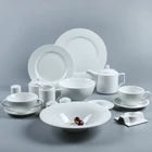 New arrival modern european hotel restaurant wedding white ceramic crockery dinnerware fine porcelain tableware set