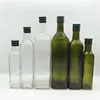 100ml 250ml 500ml 750ml 1L Square Marasca Cooking oil Olive Oil Glass Bottle with metal lid