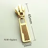 High Grade Slash Shape Metal Zipper Slider with Decorated Pull for Jeans