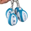 Custom polyester fiber mini rugby ball toy rugby ball key chains from China