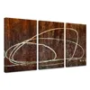 Abstract Lines Oil Painting on Canvas/Triptych Handmade Painting Home Decor/Original Hand Painted Art