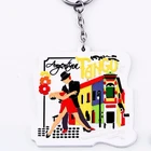China factory custom soft pvc keychain 2d 3d rubber charm keyring
