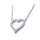 Graceful heart design silver best friend forever pendant