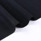 Plain Black Fabric Polyester Newest Products Wholesale Custom Rayon 2 Way Spandex Black Linen Polyester Elastane Fabric