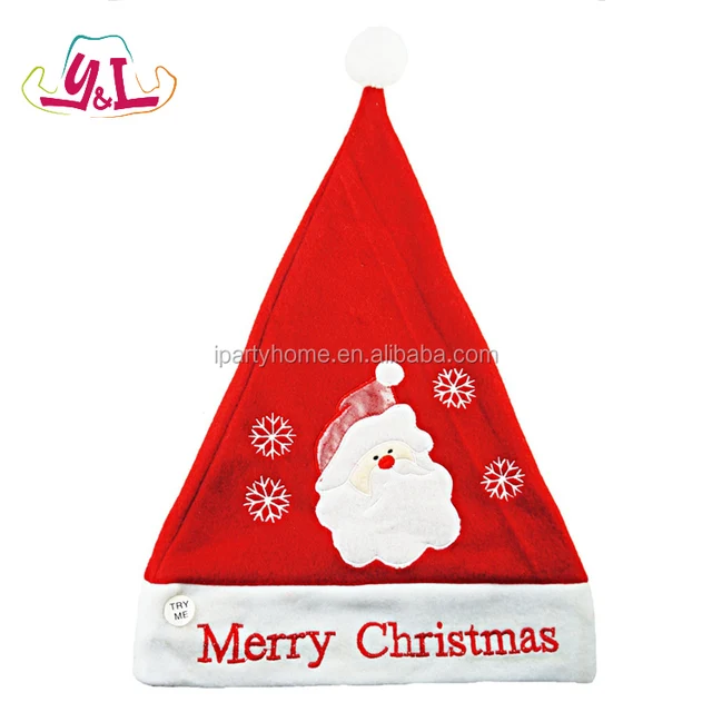 party supplies santa claus hat with merry christmas
