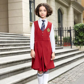 cotton school pinafore