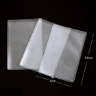 Custom logo soft PVC transparent plastic card holder work business id card holder