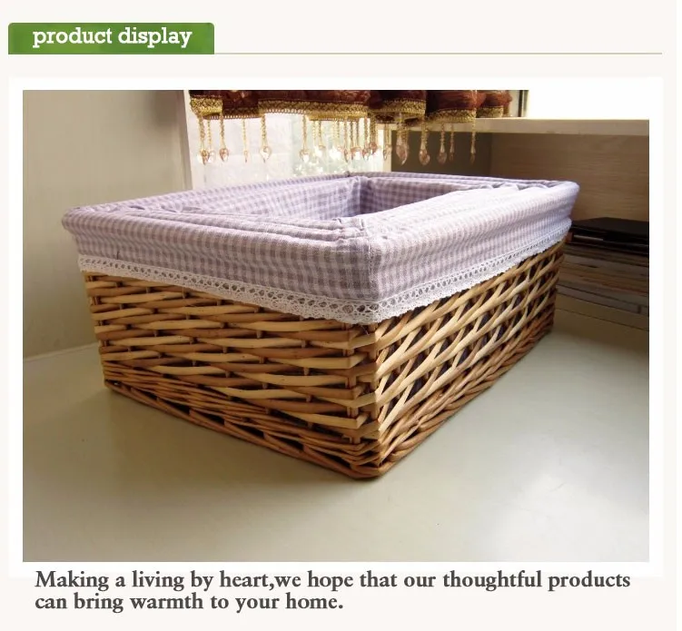 cheap willow/wicker/rattan basket,storage basket for 2 person