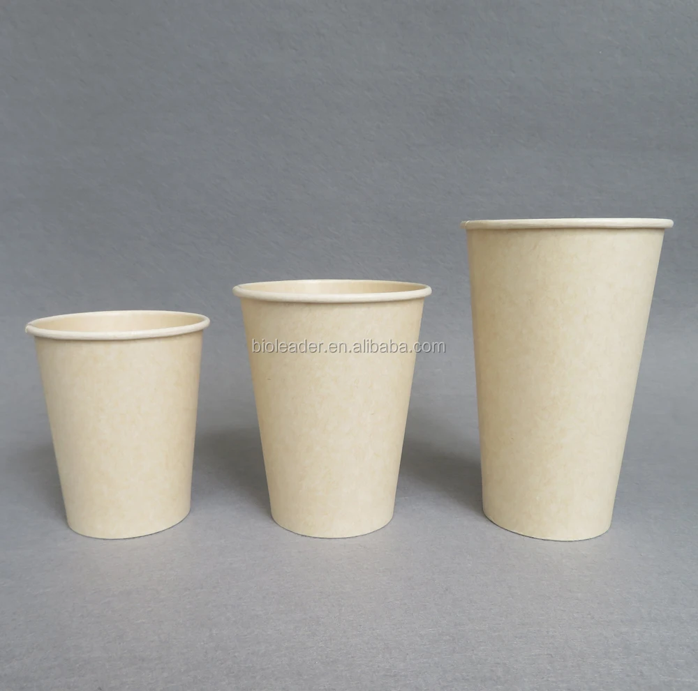 Manufacturer Directly Biodegradable Uncoated Disposable Paper Cups Compostable Drink Cups