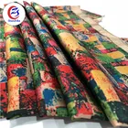 New design polyester woven digital floral printed satin silk fabric