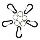CARABINER 5PCS 2 INCH / 5CM FLAT GOURD SHAPE MINI CLIP SMALL LOCKING KEYCHAIN