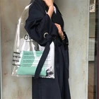 Accept custom shopping bag clear pvc tote bag