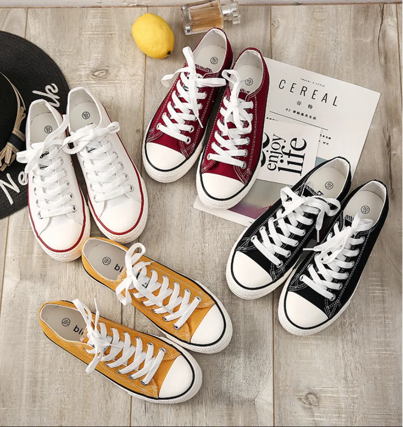 Wholesale Low Cut Vulcanized Sneakers Plain White Flat Women Canvas Shoes, As the picture show
Wholesale Low Cut Vulcanized Sneakers Plain White Flat Women Canvas Shoes, As the picture show