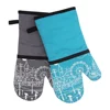 New Style High Quality Silicone printing Oven Mitts baking bbq gloves