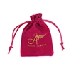 High quality new hottest velvet drawstring pouch velvet jewelry bag with logo