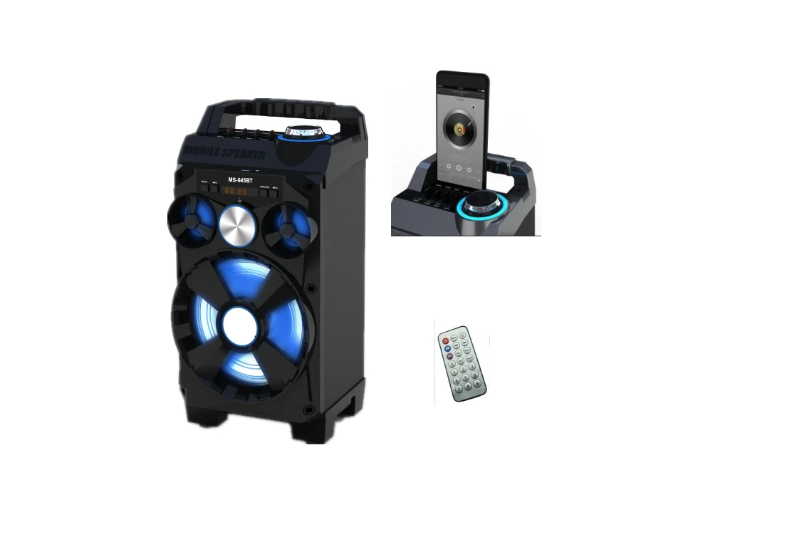 2018 new ms-645bt portable speaker with mp3/ mobile / usb / tf / fm radio / aux input /EQ / remote /bt speaker - ANKUX.COM
