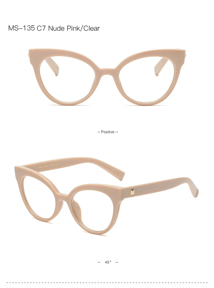 SHINELOT M0135 New Fashion Ladies Spectacles Eyeglass Frame With Clear Lens Italy French Design Wholesale