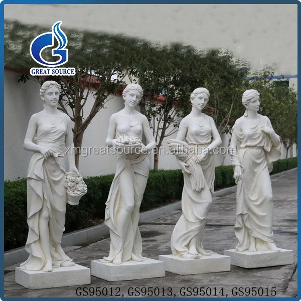 Decoration Popular White Life Size Large Fiberglass Garden Women